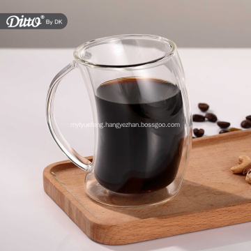Glass Double Wall Coffee Cups Glass Mug